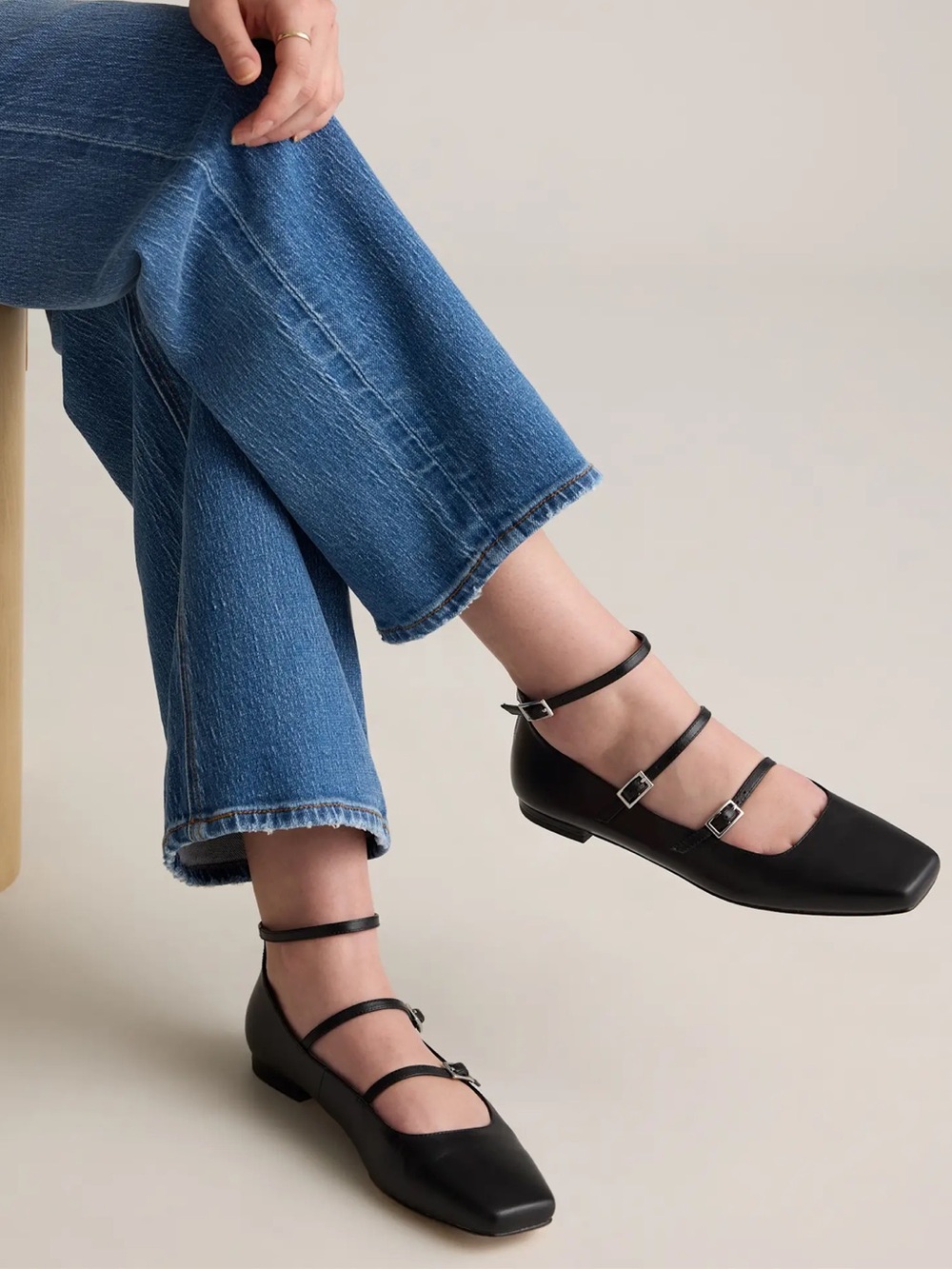 Quince Italian Leather Strappy Ballet Flat